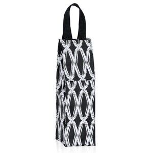 Thirty-One Perfect Wine Or Water Bottle  Thermal Tote Bag In Black & Wine NWOT